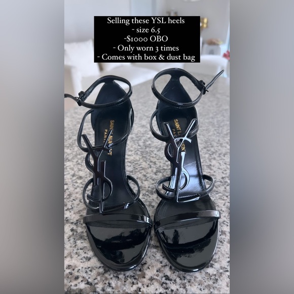 Black YSL patent leather heels - Picture 1 of 8